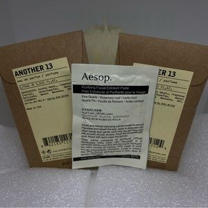 Two Le Labo Another 13 and Aēsop purifying facial exfoliant paste